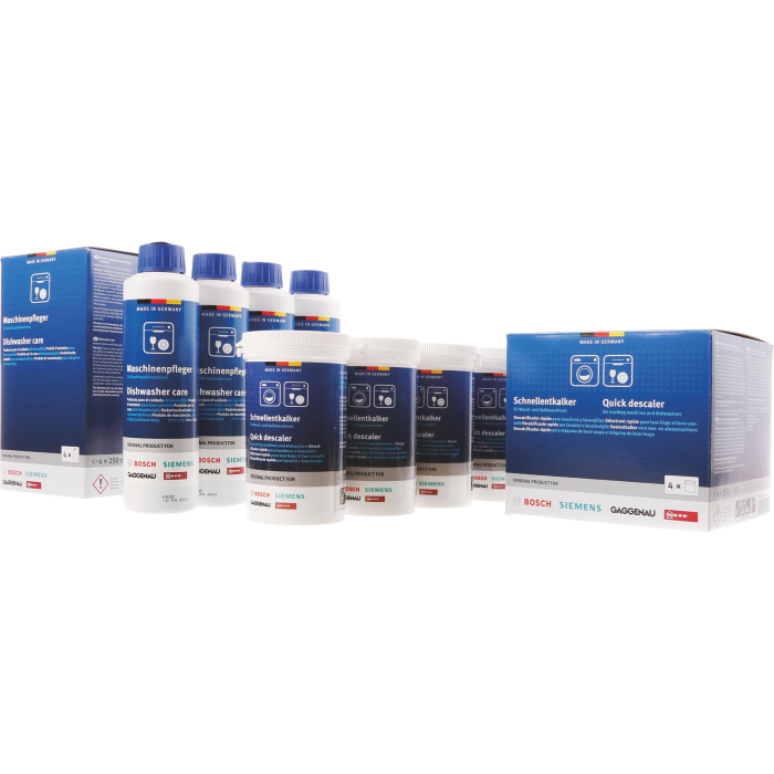 Set met ontkalker en onderhoudsmiddel voor vaatwasmachines- voldoende voor 1 jaar. 00312268