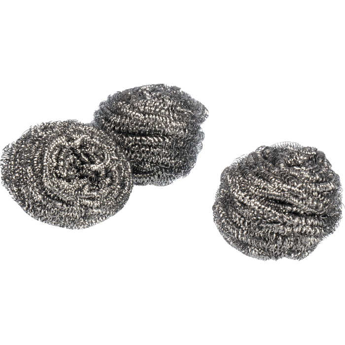 Reinigingsspons van RVS voor het reinigen van vervuilde pannen - 3 stuks 00469946