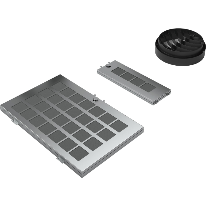 startset incl. regenereerbaar koolfilter (levensduur 10 jaar) voor diagonale wandschouwkappen, zonder gebruik van schacht 17000786 - DWZ0AK0R0