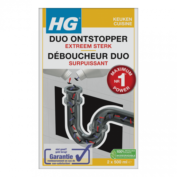  HG duo ontstopperAfvoerontstopper voor hardnekkige verstoppingen 343100100