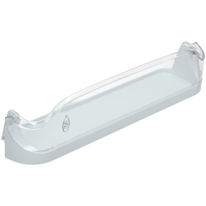 Flessenbak transparant Maten: 410x105x105mm Wordt vaak gebruikt voor de Ariston/Blue air BOZ1631 BD2931EUS BCB312 Inhoud: 1 Flessenrek