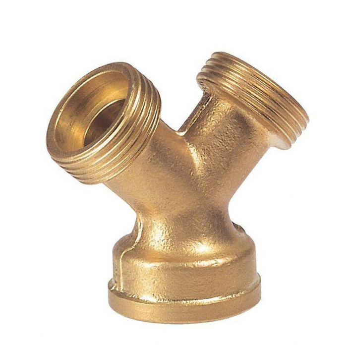 Kraansplitter Y-stuk messing   