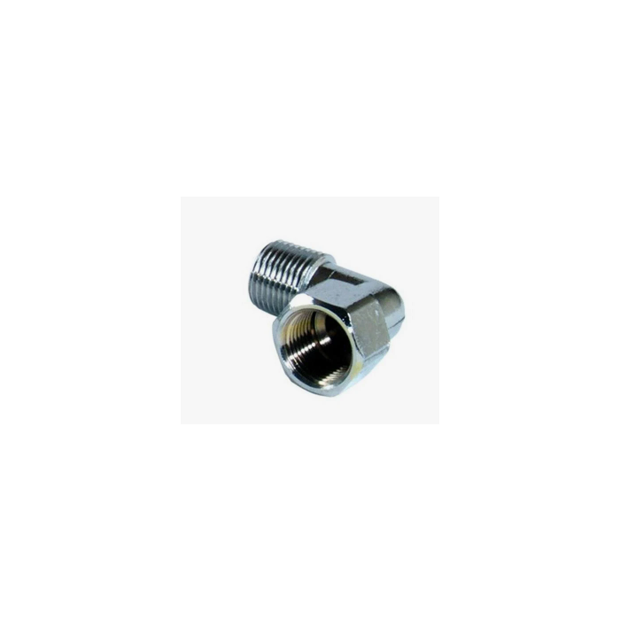 Gaskoppeling 1/2 haaks RVS - G1