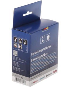 Ontkalkingstabletten 12x18g geschikt voor koffiemachines, waterkokers en heetwaterdispensers. 00312454