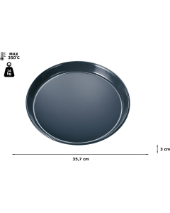 Pizzavorm, grijs geëmailleerd 11041554