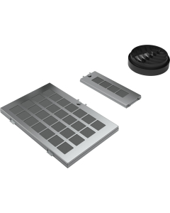 startset incl. regenereerbaar koolfilter (levensduur 10 jaar) voor diagonale wandschouwkappen, zonder gebruik van schacht 17000786 - DWZ0AK0R0