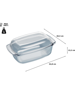 Glazen braadpan voor ovens 17000903