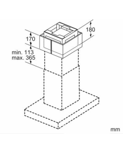 CleanAir Plus recirculatieset met anti-allergeen/anti-vis koolfilter voor eilandschouwkappen 17004059 - DIZ2CX5C6