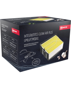 Integreerbare cleanAir Plus recirculatie startset met anti-allergeen/anti-vis koolfilter (levensduur 12 - 18 maanden) voor iQ100/300 wandschouwkappen 17004077