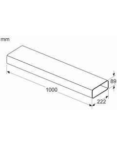Platte rechte buis 1000 mm 17005346