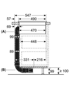 Recirculatiekit voor een werkblad van 60 cm (of groter) 17007180 - HEZ9VDKR1