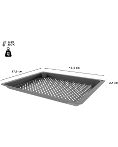 AirFry bakplaat, antraciet geëmailleerd Braadinzet, 38 x 455 x 375 mm, antraciet 17007258 - HEZ629070