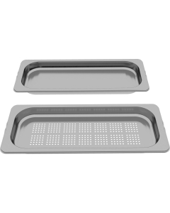Set van 2 gastronormcontainers, 35 x 454 x 187 mm, roestvrijstaal 17007635