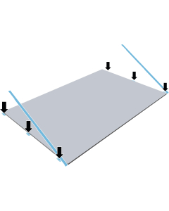 Zijstrips, metallic silver, geschikt voor kookplaten 17007827