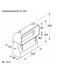 Bosch /Siemens Vlakke buis 90 ° verticaal S 17006155 - HZ9VDSB4 