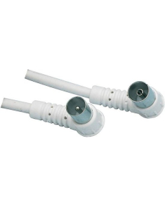 COAXKABEL 1,5M. WIT HAAKSE STEKERS